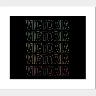 Victoria Name Pattern Posters and Art